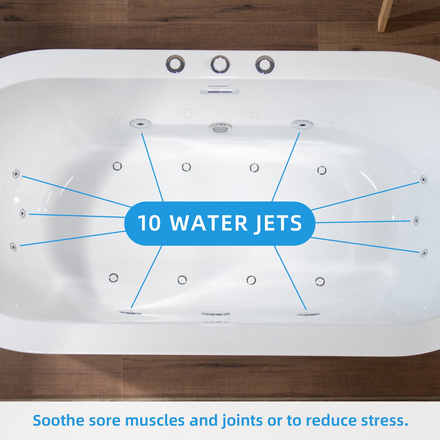 Uzu 67" Freestanding Whirlpool Bathtub