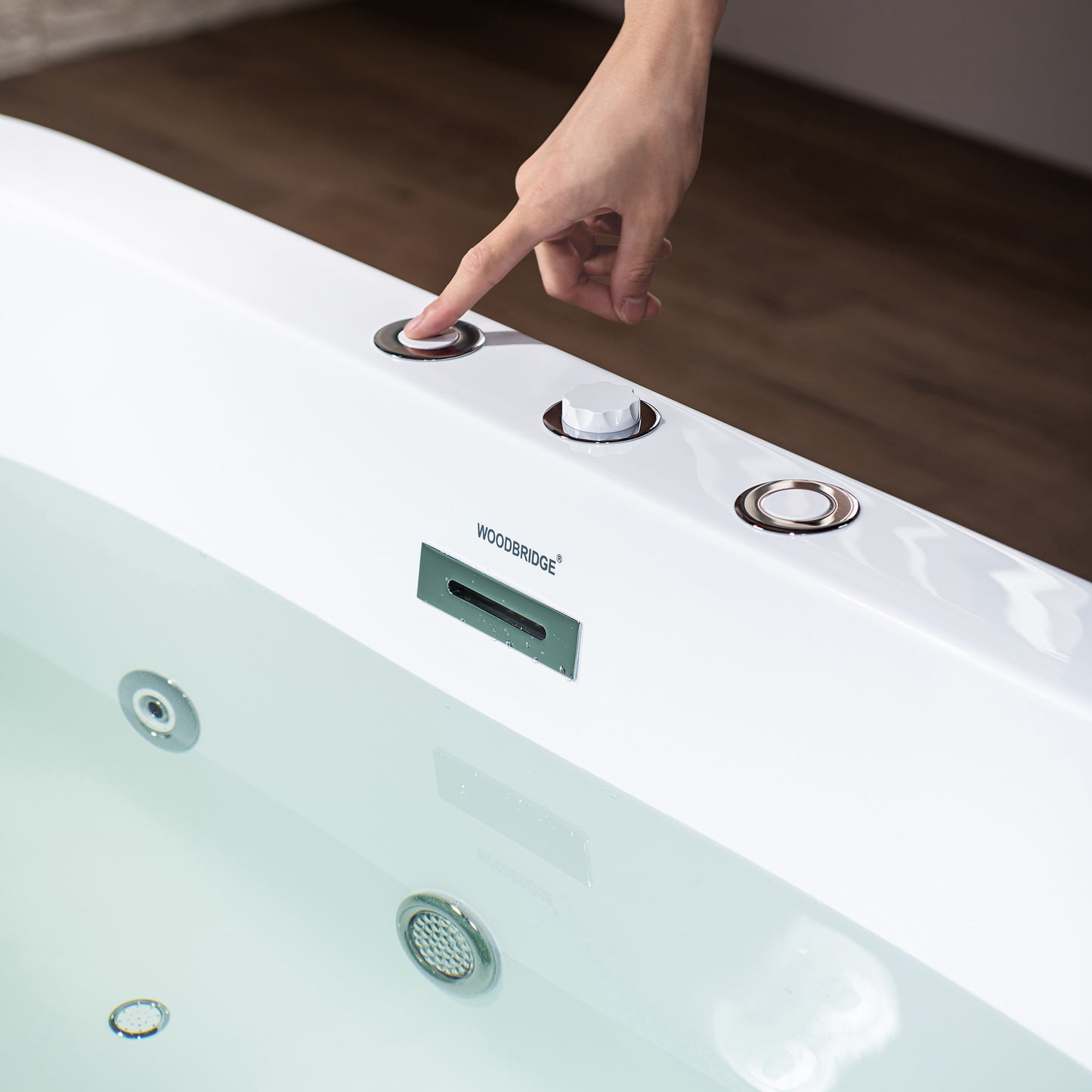 Uzu 67" Freestanding Whirlpool Bathtub