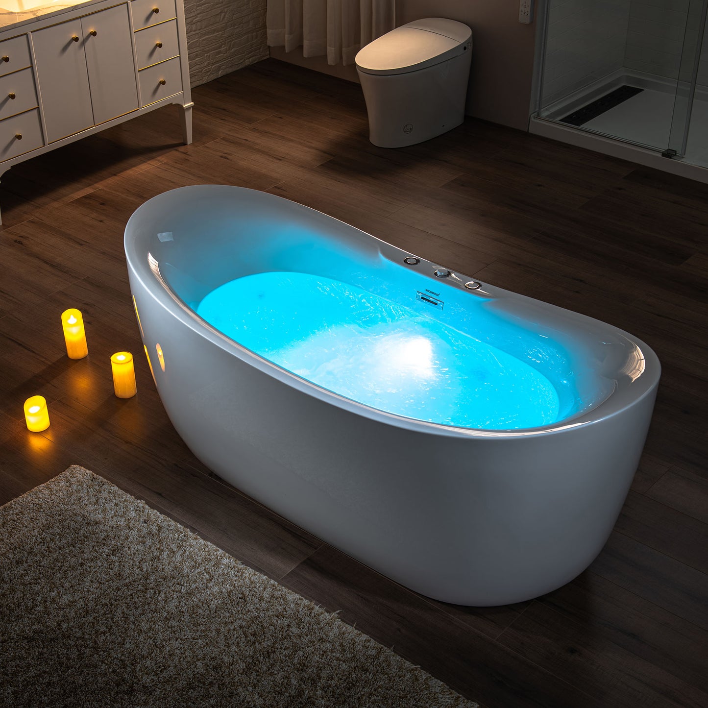 Shio 71" Freestanding Whirlpool Bathtub