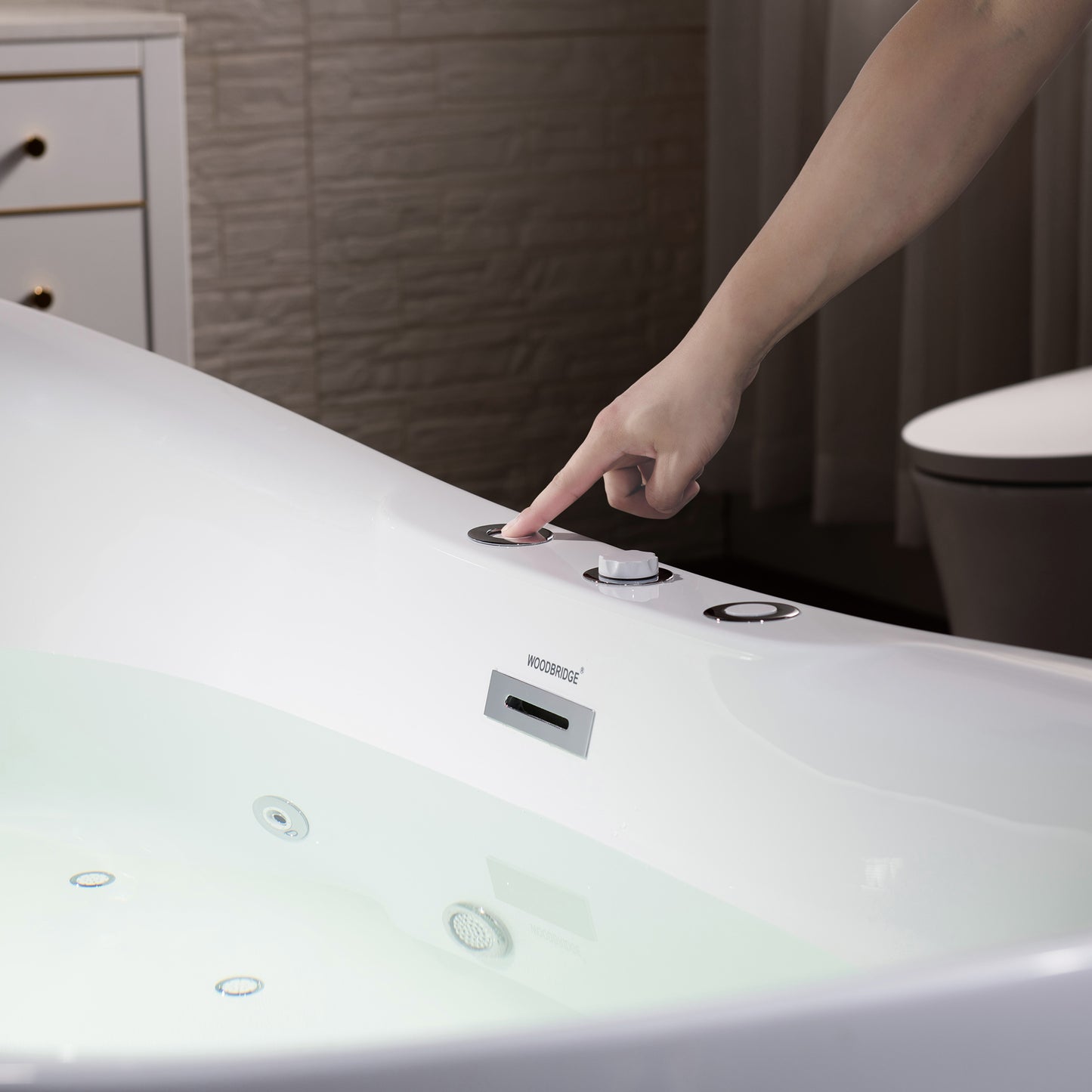 Shio 71" Freestanding Whirlpool Bathtub