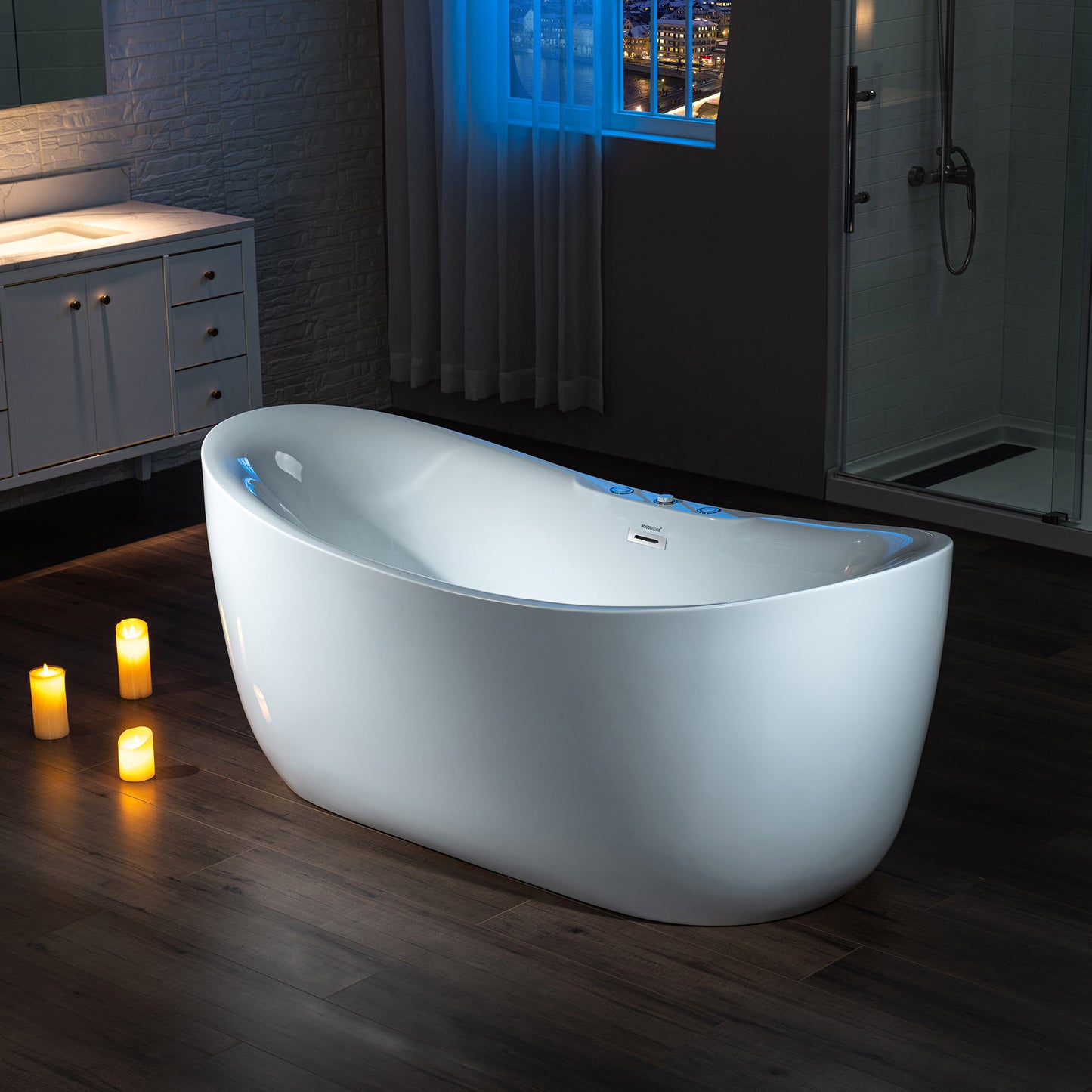 Shio 71" Freestanding Whirlpool Bathtub