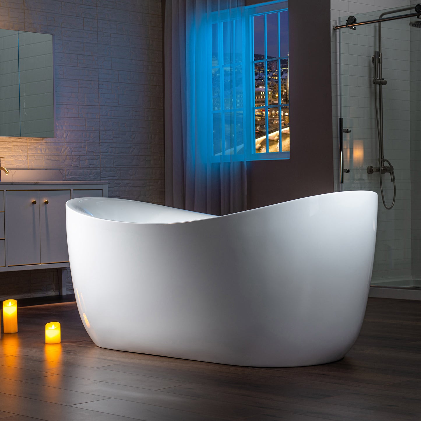 Shio 71" Freestanding Whirlpool Bathtub