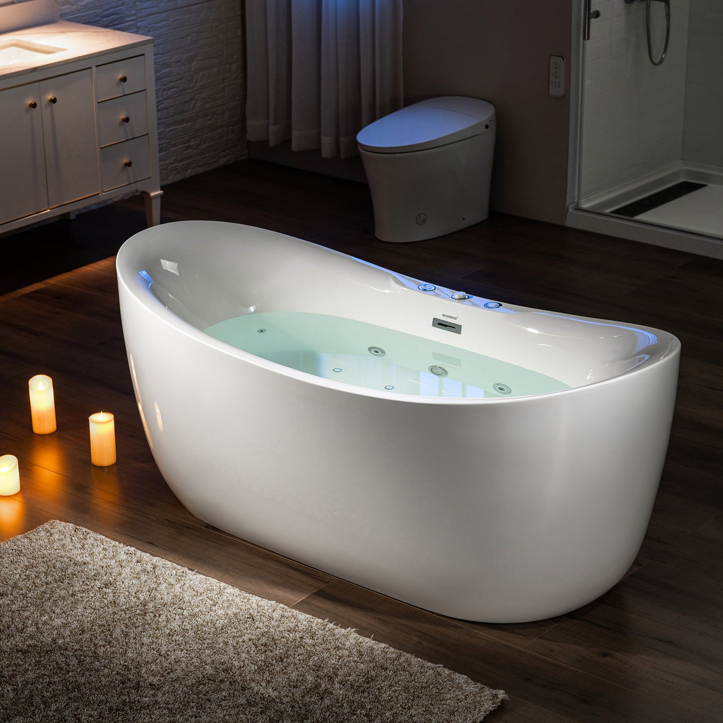Shio 71" Freestanding Whirlpool Bathtub