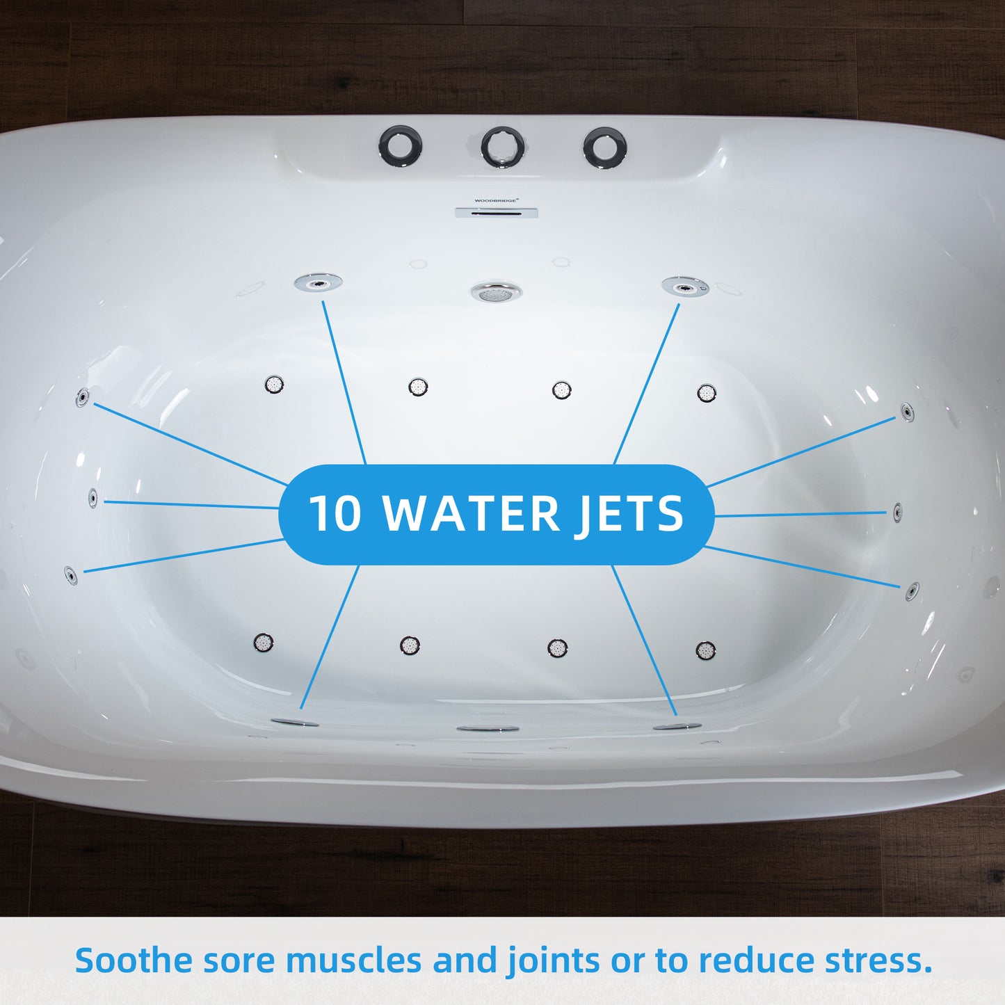 Shio 71" Freestanding Whirlpool Bathtub