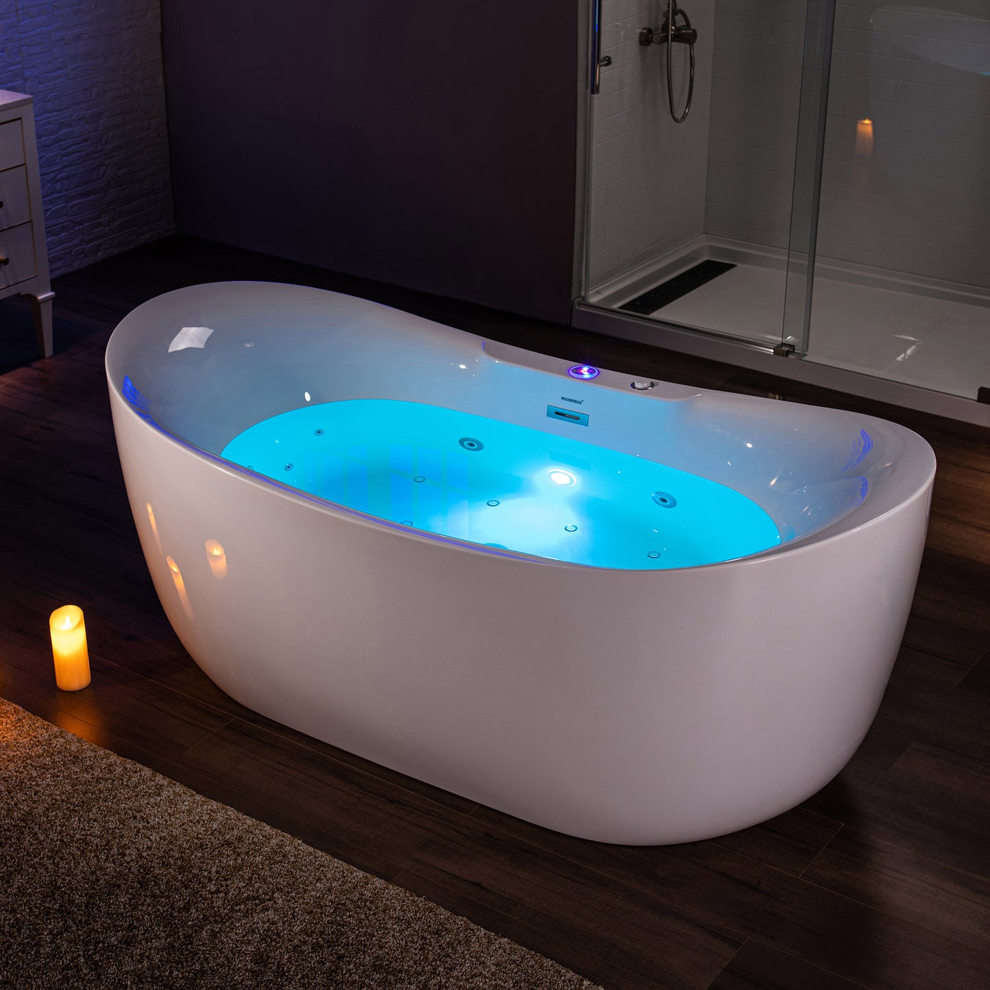 Remolino 72" Freestanding Whirlpool Bathtub