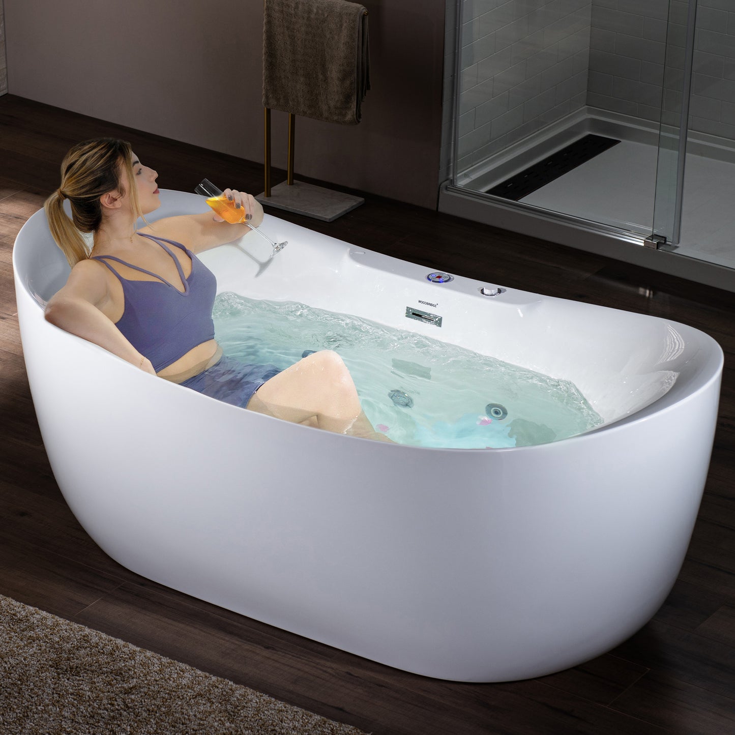 Remolino 72" Freestanding Whirlpool Bathtub