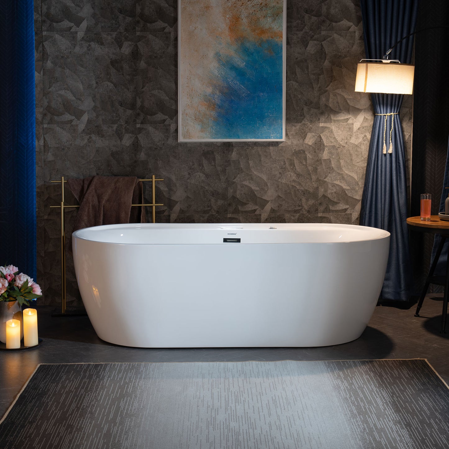 Dori 72" Freestanding Whirlpool Bathtub