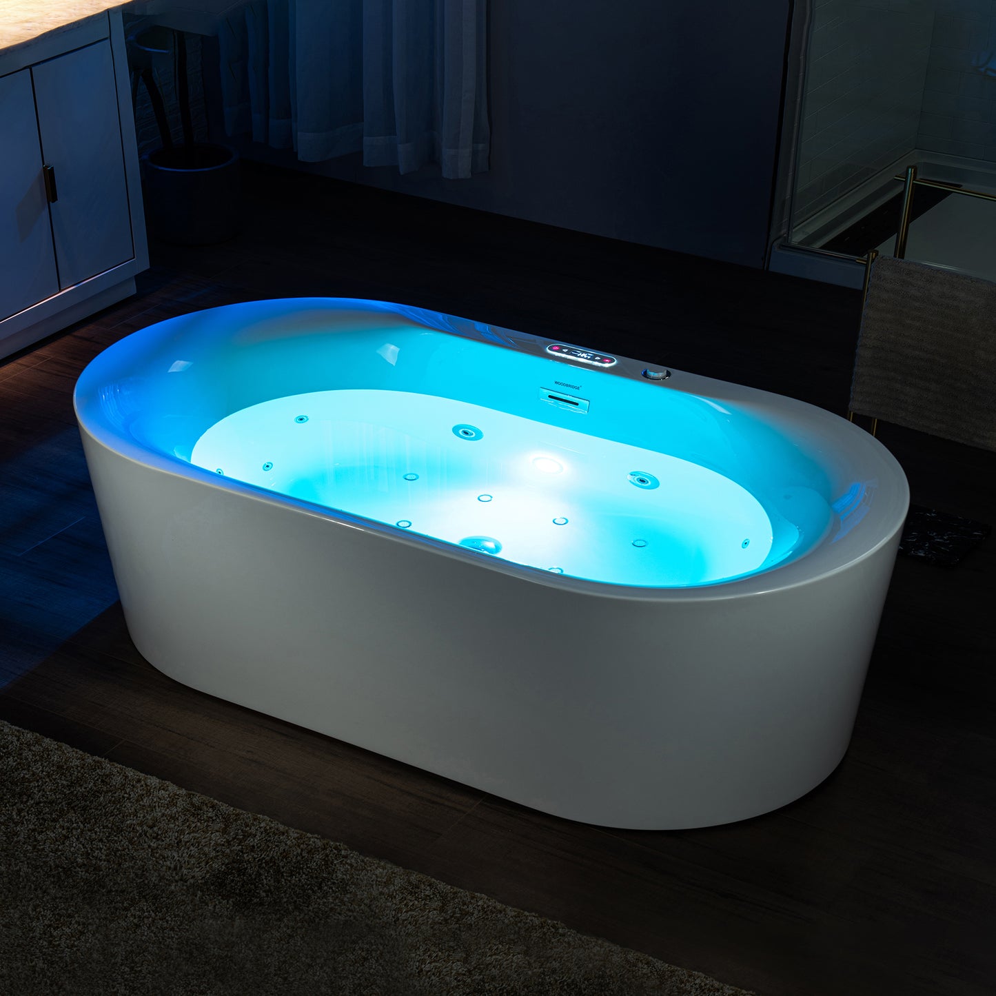 Vodor 72" Freestanding Whirlpool Bathtub