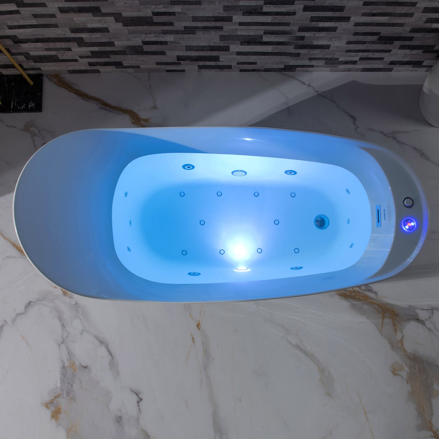 Swan 71" Freestanding Whirlpool Bathtub
