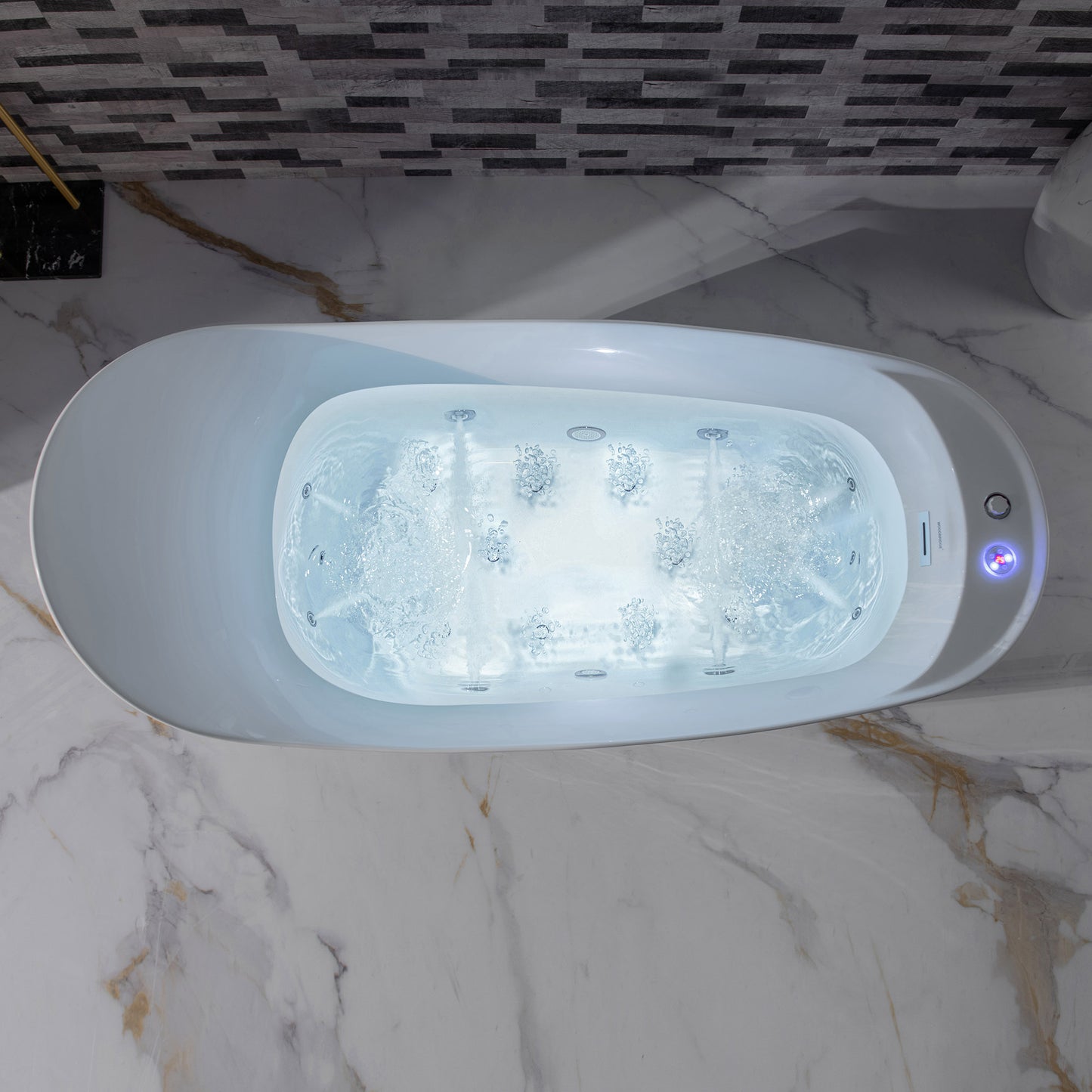 Swan 71" Freestanding Whirlpool Bathtub