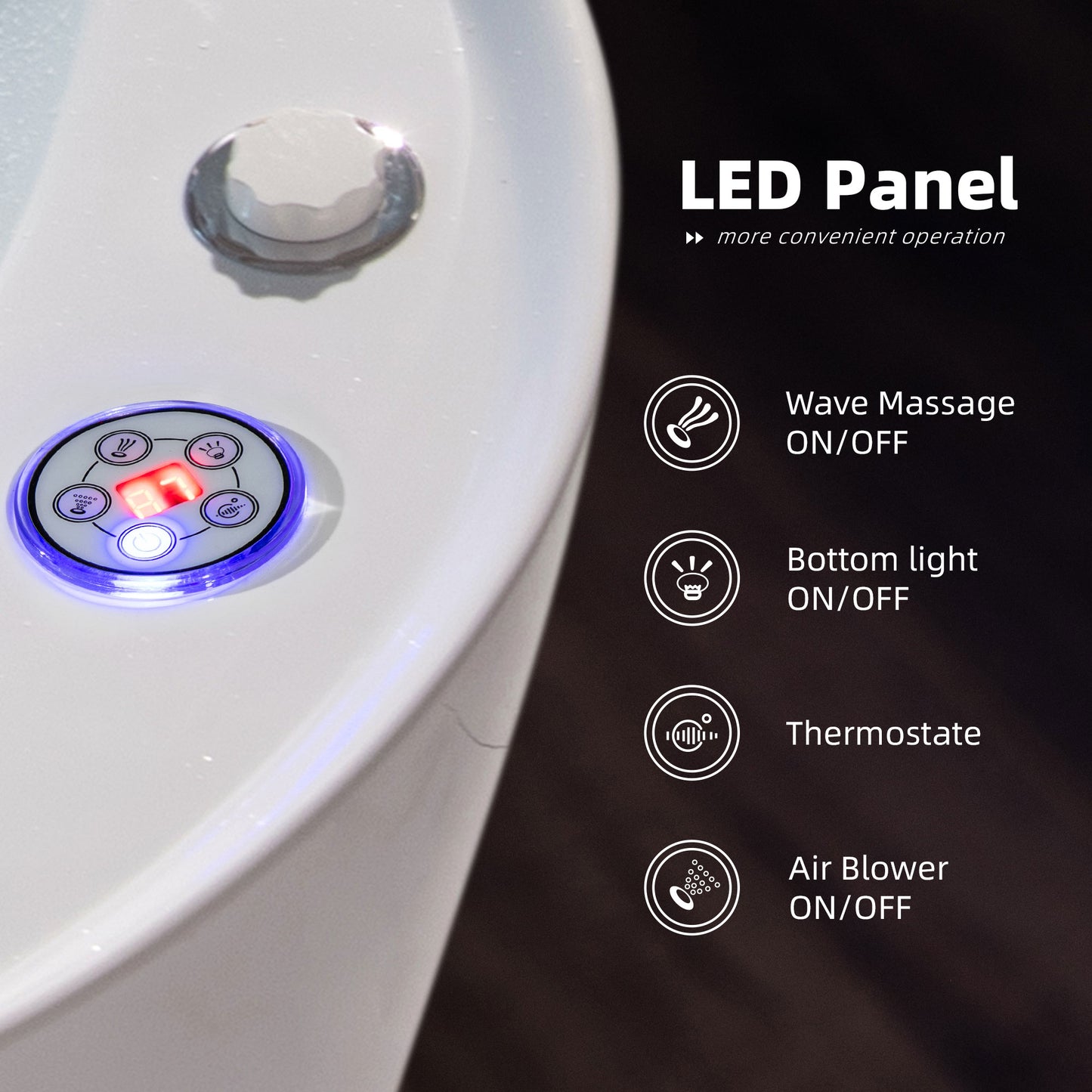 Swan 71" Freestanding Whirlpool Bathtub
