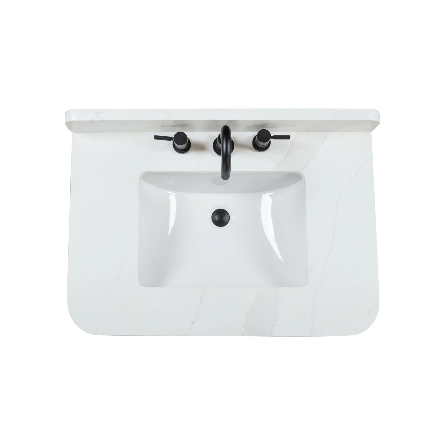 Blakely 30" Freestanding Bathroom Vanity with Calacatta White Quartz Top and Vitreous China Undermount Sink