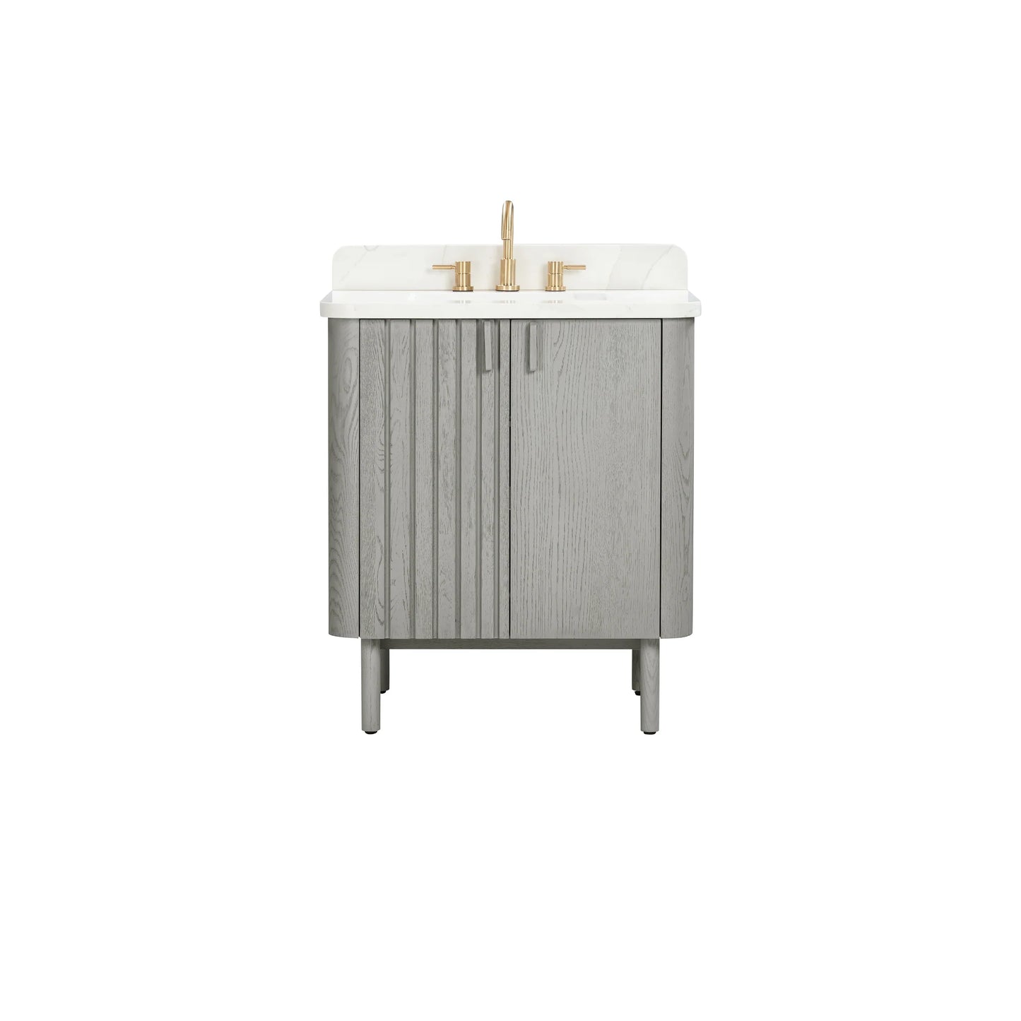 Blakely 30" Freestanding Bathroom Vanity with Calacatta White Quartz Top and Vitreous China Undermount Sink