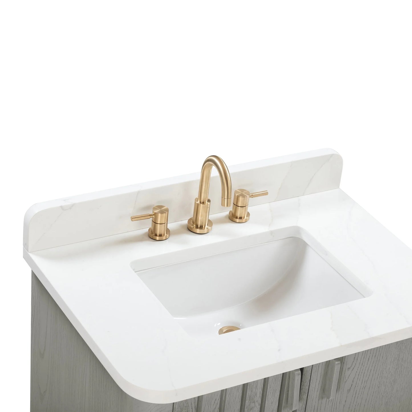 Blakely 30" Freestanding Bathroom Vanity with Calacatta White Quartz Top and Vitreous China Undermount Sink