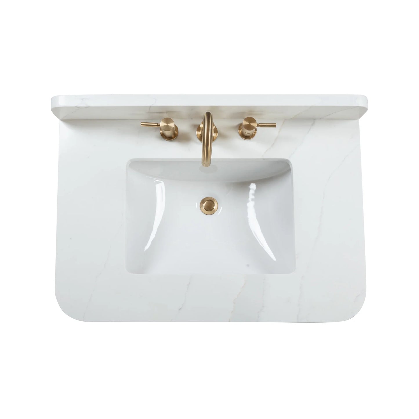 Blakely 30" Freestanding Bathroom Vanity with Calacatta White Quartz Top and Vitreous China Undermount Sink