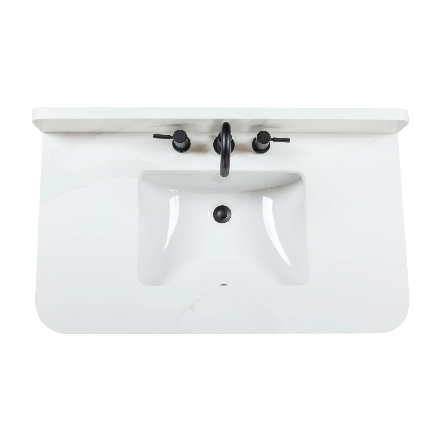 Blakely 36" Freestanding Bathroom Vanity with Calacatta White Quartz Top and Vitreous China Undermount Sink