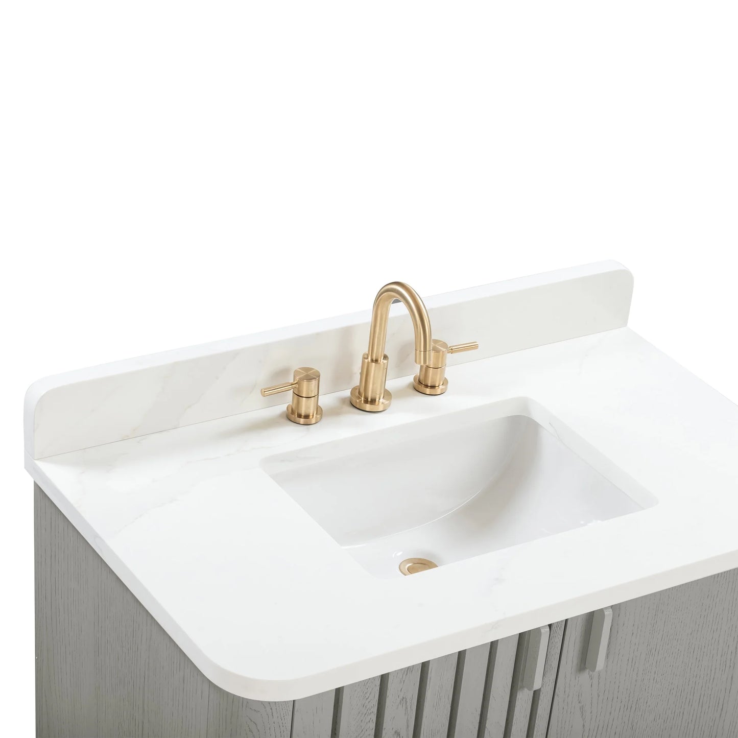 Blakely 36" Freestanding Bathroom Vanity with Calacatta White Quartz Top and Vitreous China Undermount Sink