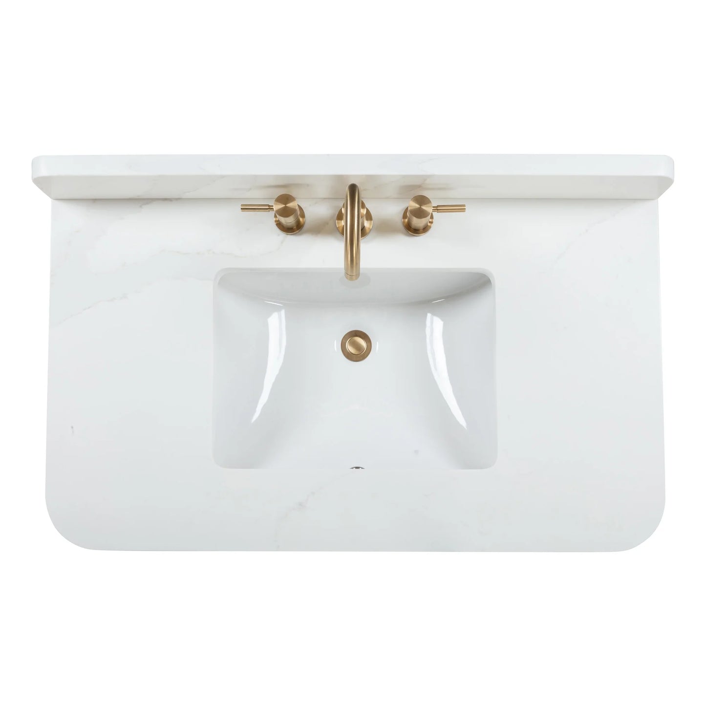 Blakely 36" Freestanding Bathroom Vanity with Calacatta White Quartz Top and Vitreous China Undermount Sink