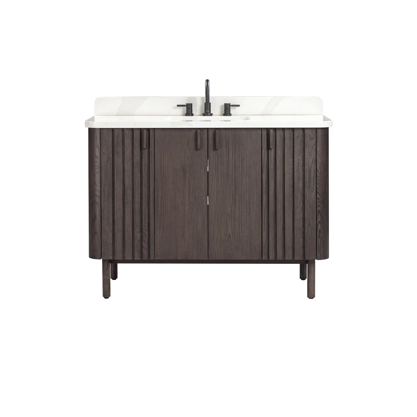 Blakely 48" Freestanding Bathroom Vanity with Calacatta White Quartz Top and Vitreous China Undermount Sink