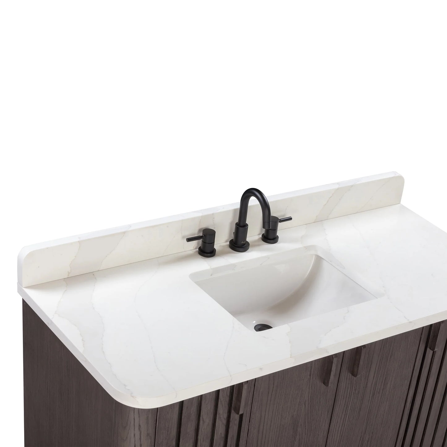 Blakely 48" Freestanding Bathroom Vanity with Calacatta White Quartz Top and Vitreous China Undermount Sink