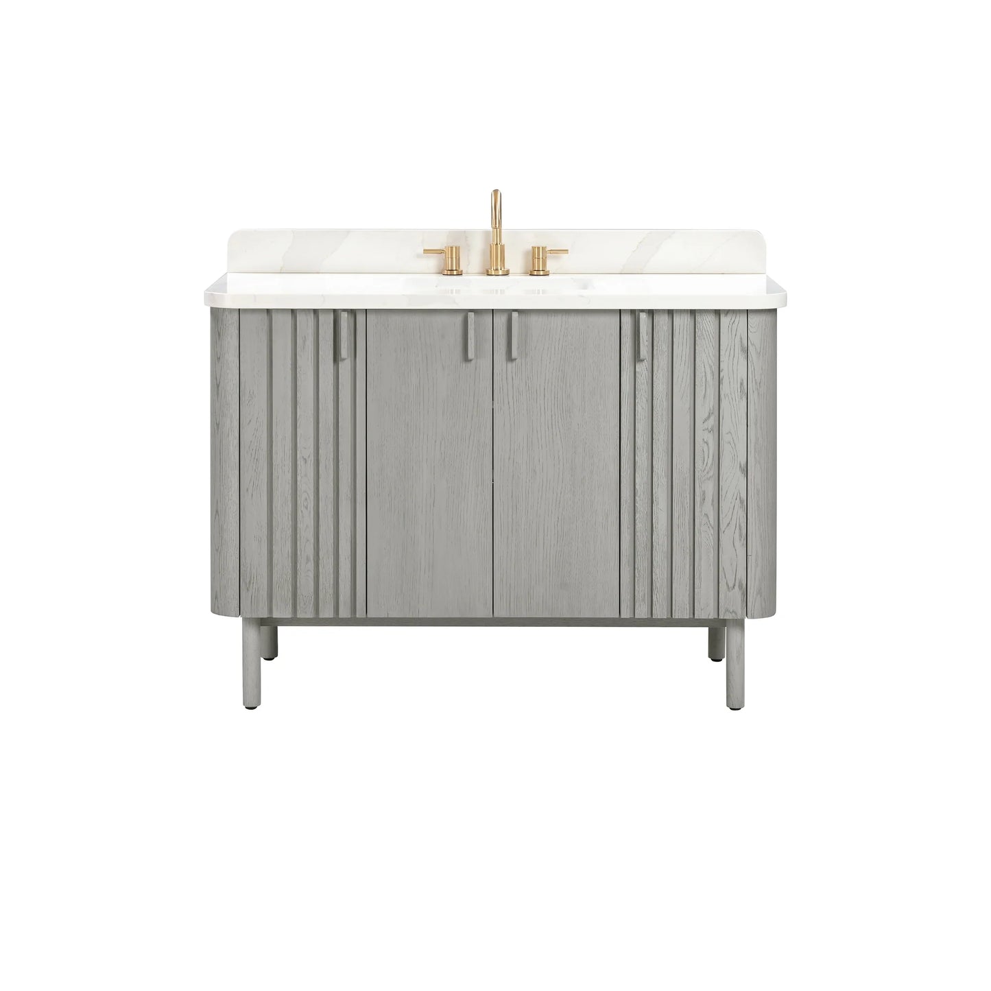 Blakely 48" Freestanding Bathroom Vanity with Calacatta White Quartz Top and Vitreous China Undermount Sink