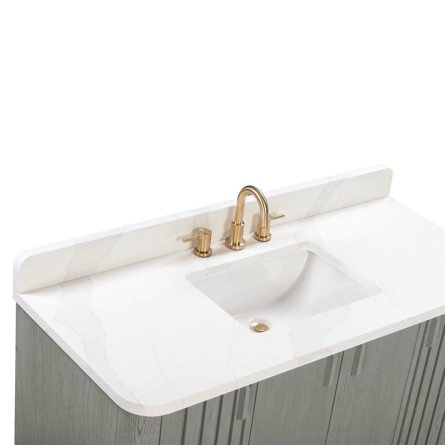 Blakely 48" Freestanding Bathroom Vanity with Calacatta White Quartz Top and Vitreous China Undermount Sink