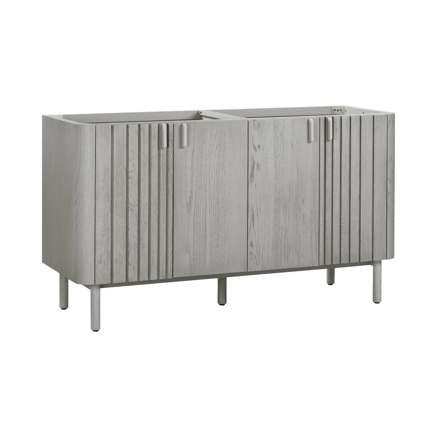 Blakely 60" Freestanding Bathroom Vanity with Calacatta White Quartz Top and Vitreous China Undermount Sinks