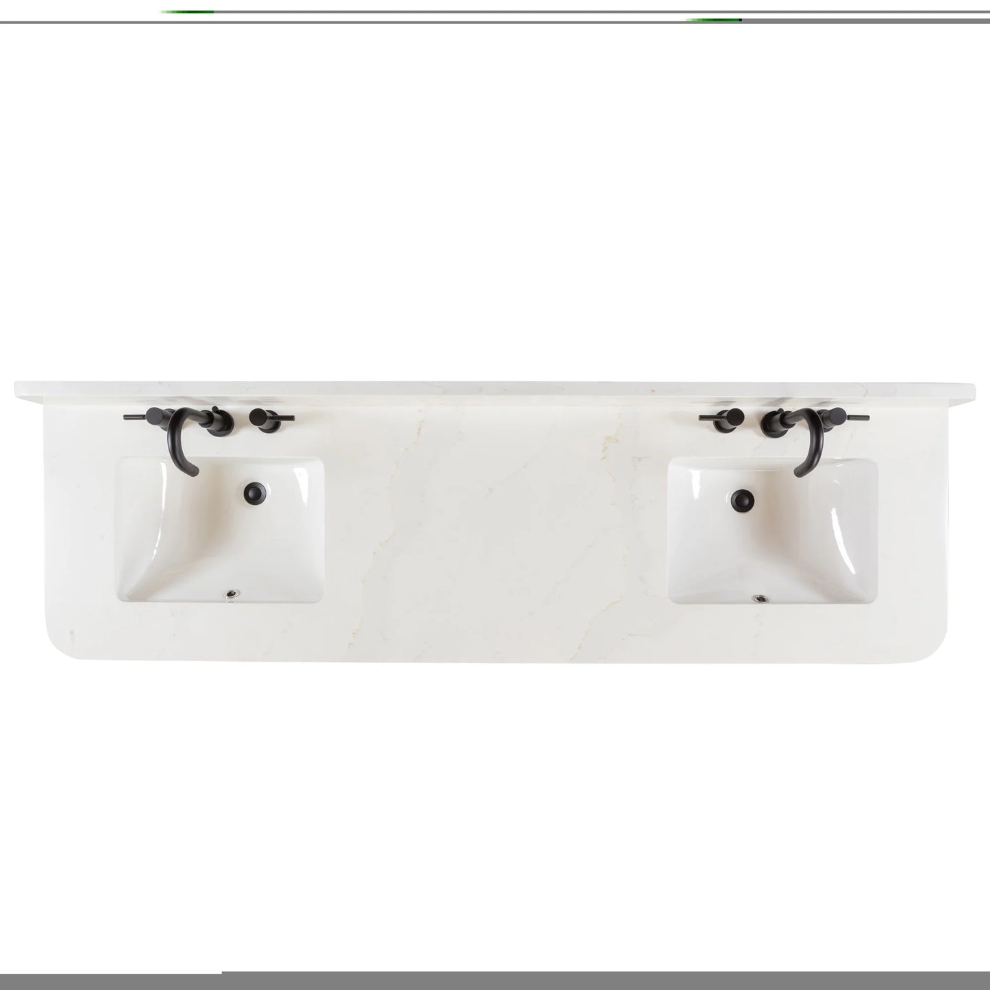 Blakely 72" Freestanding Bathroom Vanity with Calacatta White Quartz Top and Vitreous China Undermount Sinks