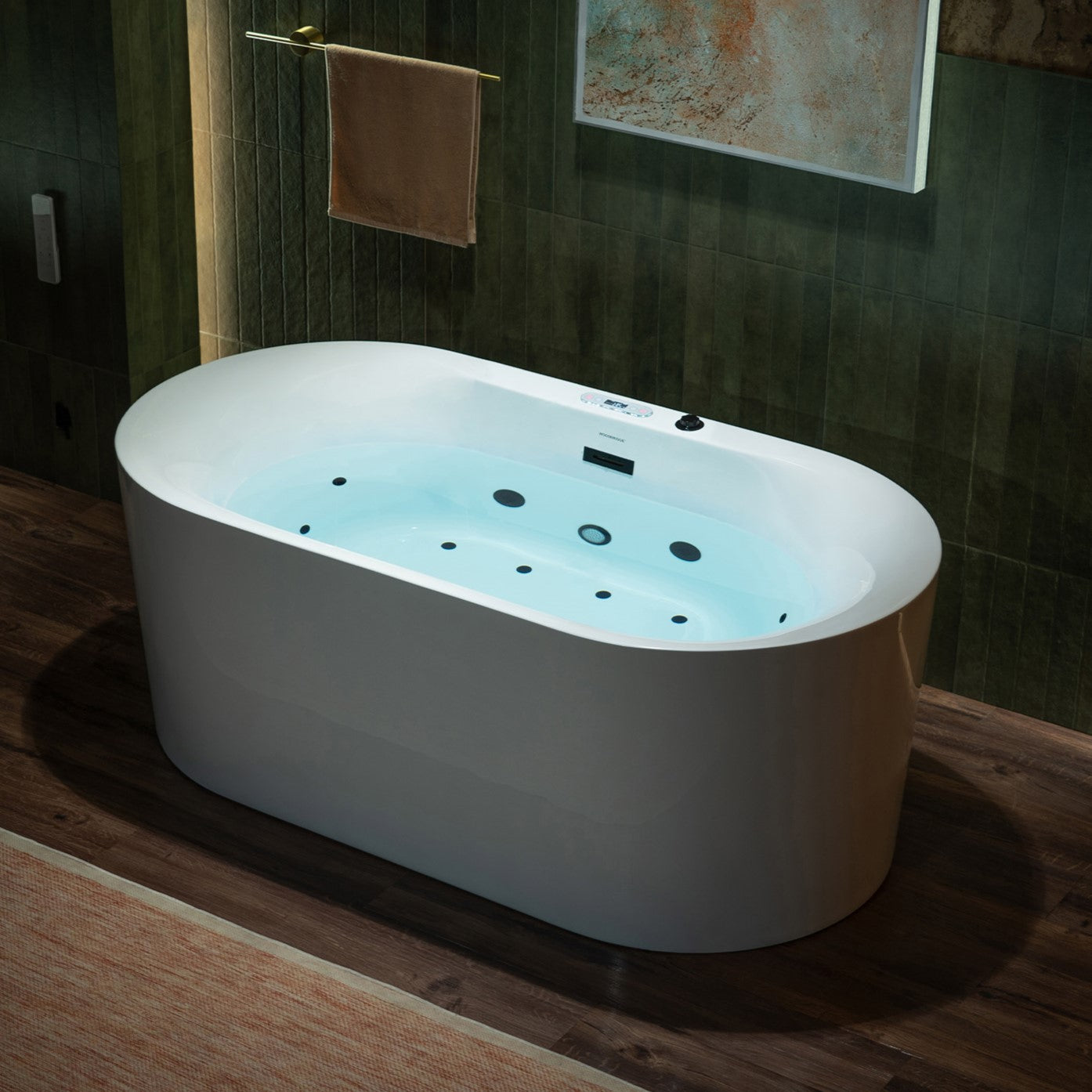 Vortice 59" Freestanding Whirlpool Bathtub