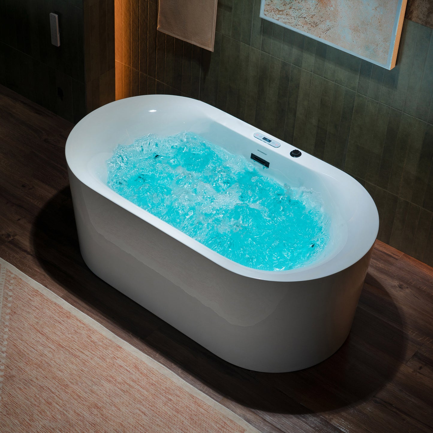 Vortice 59" Freestanding Whirlpool Bathtub