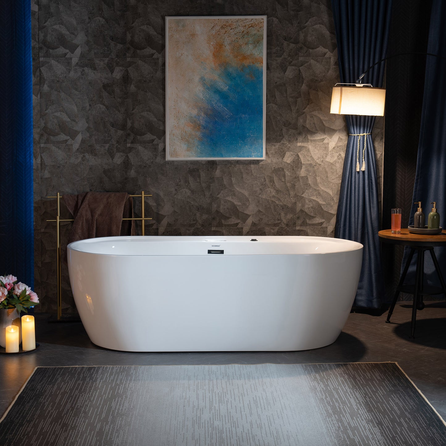 Dori 72" Freestanding Whirlpool Bathtub