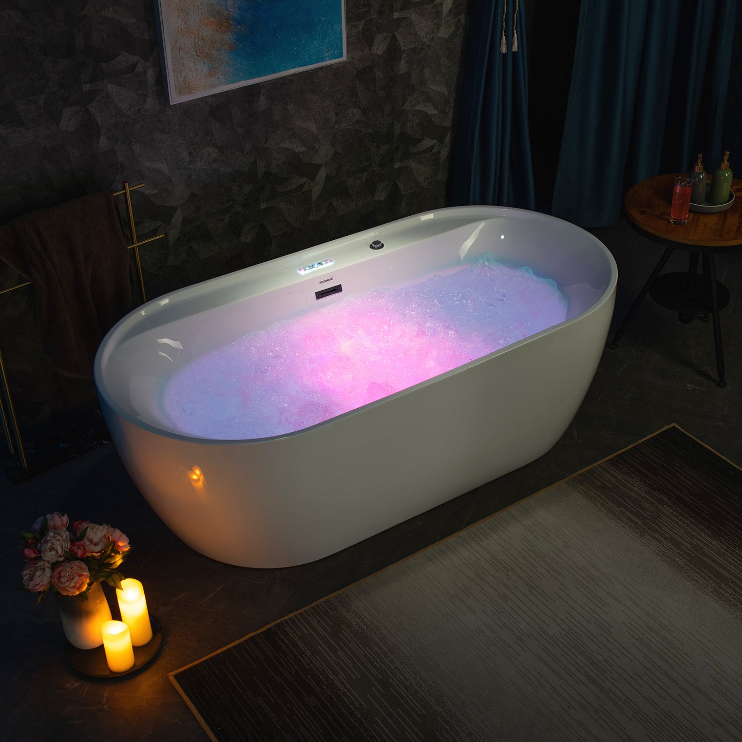 Dori 72" Freestanding Whirlpool Bathtub