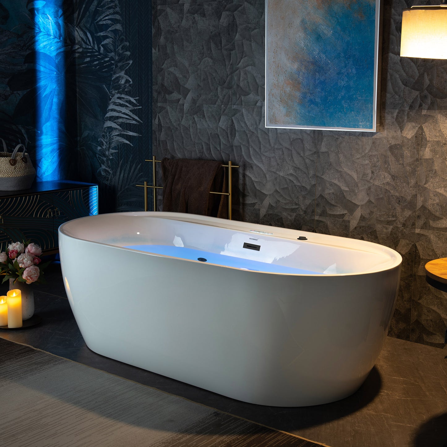 Dori 72" Freestanding Whirlpool Bathtub