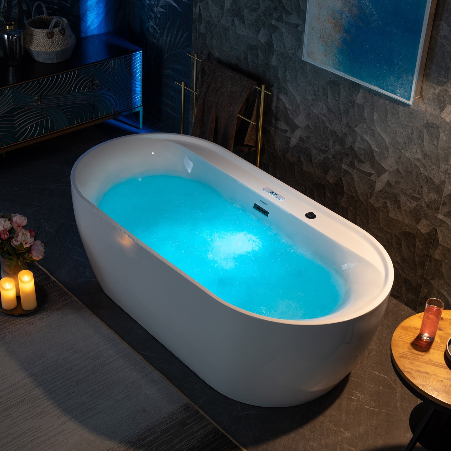 Dori 72" Freestanding Whirlpool Bathtub