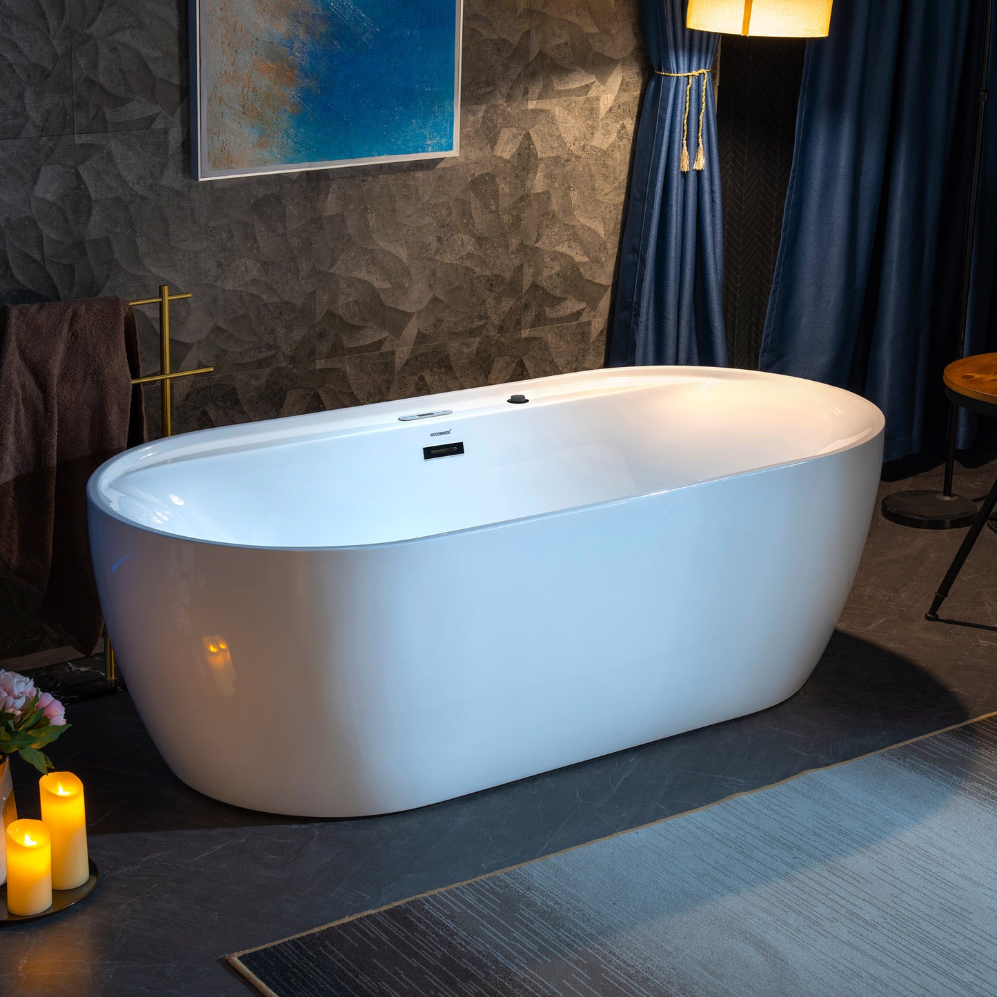 Dori 72" Freestanding Whirlpool Bathtub