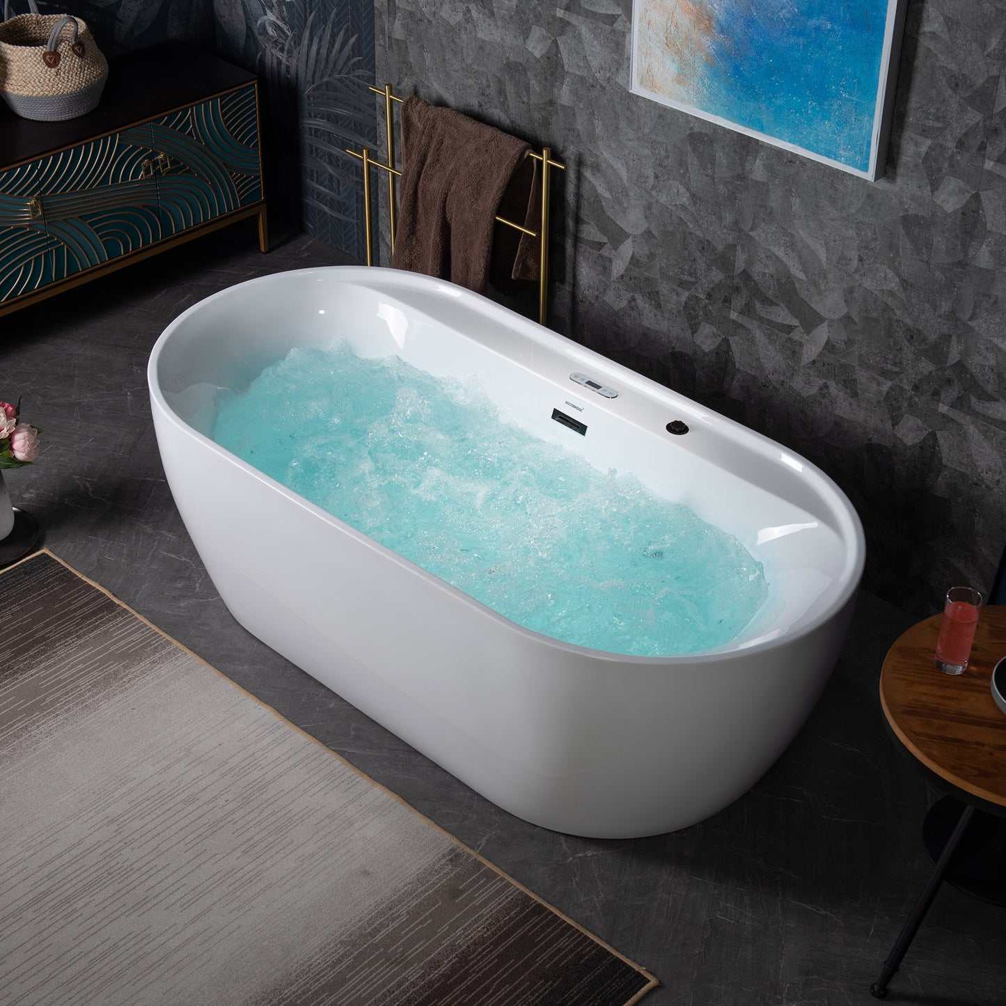 Dori 72" Freestanding Whirlpool Bathtub