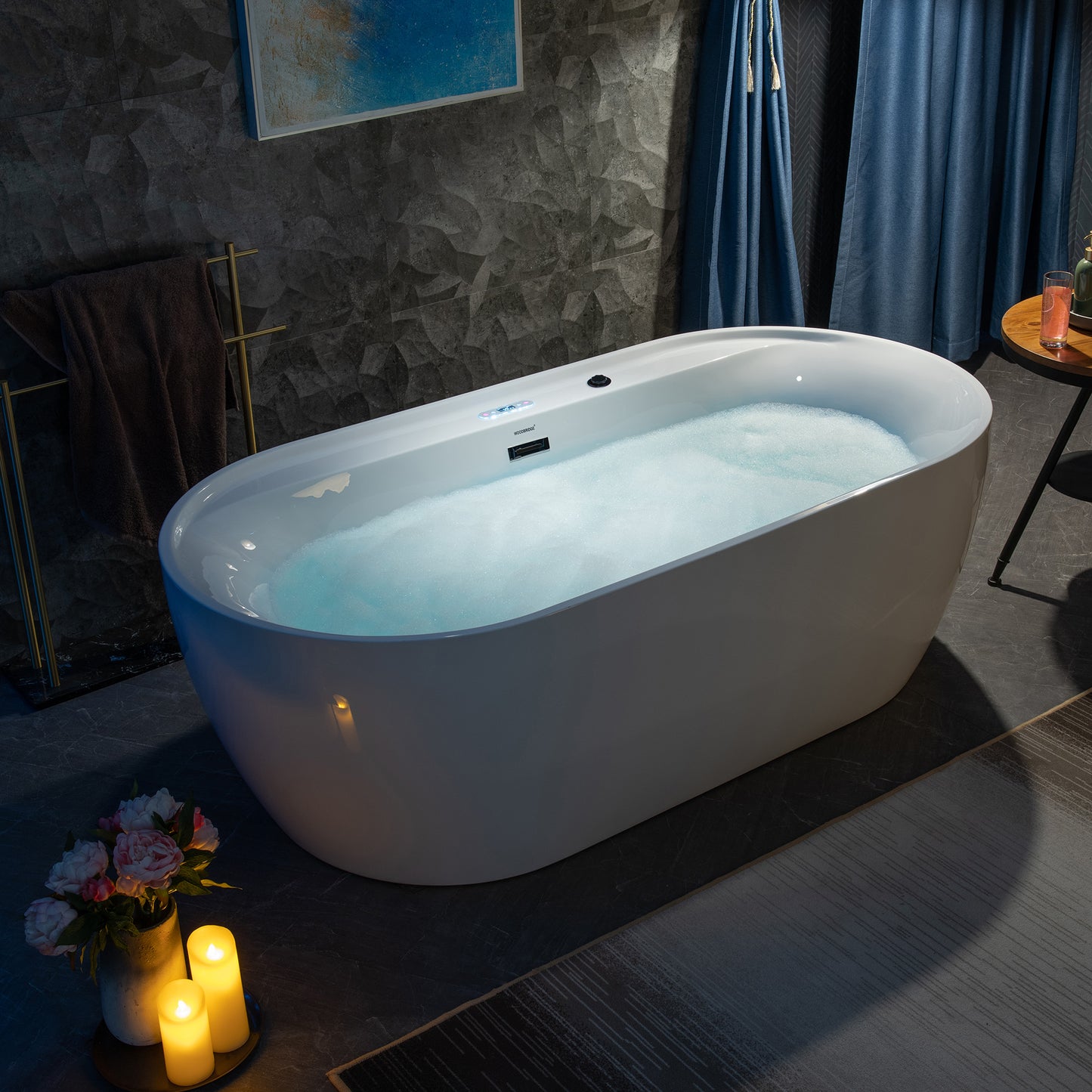 Dori 72" Freestanding Whirlpool Bathtub