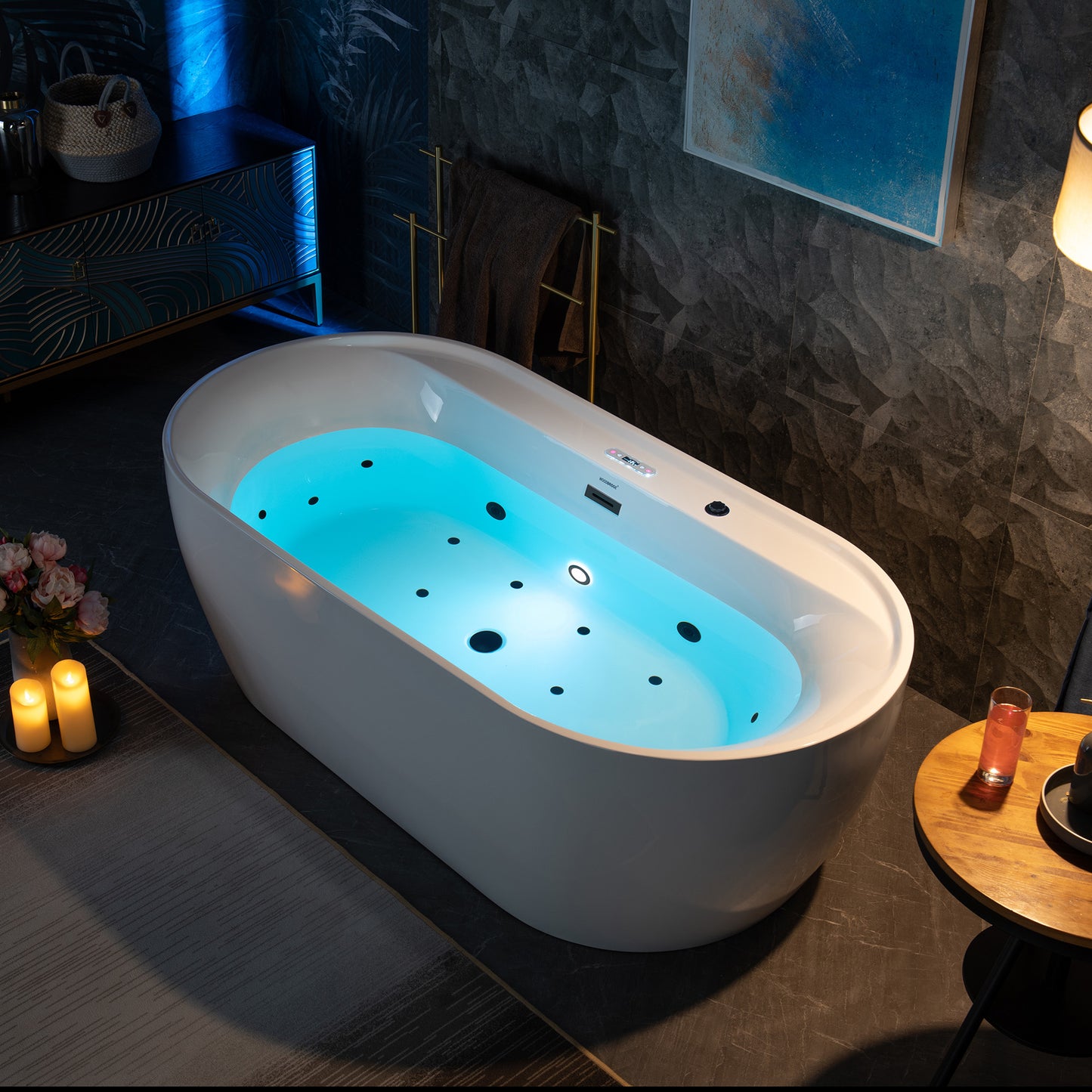 Dori 72" Freestanding Whirlpool Bathtub