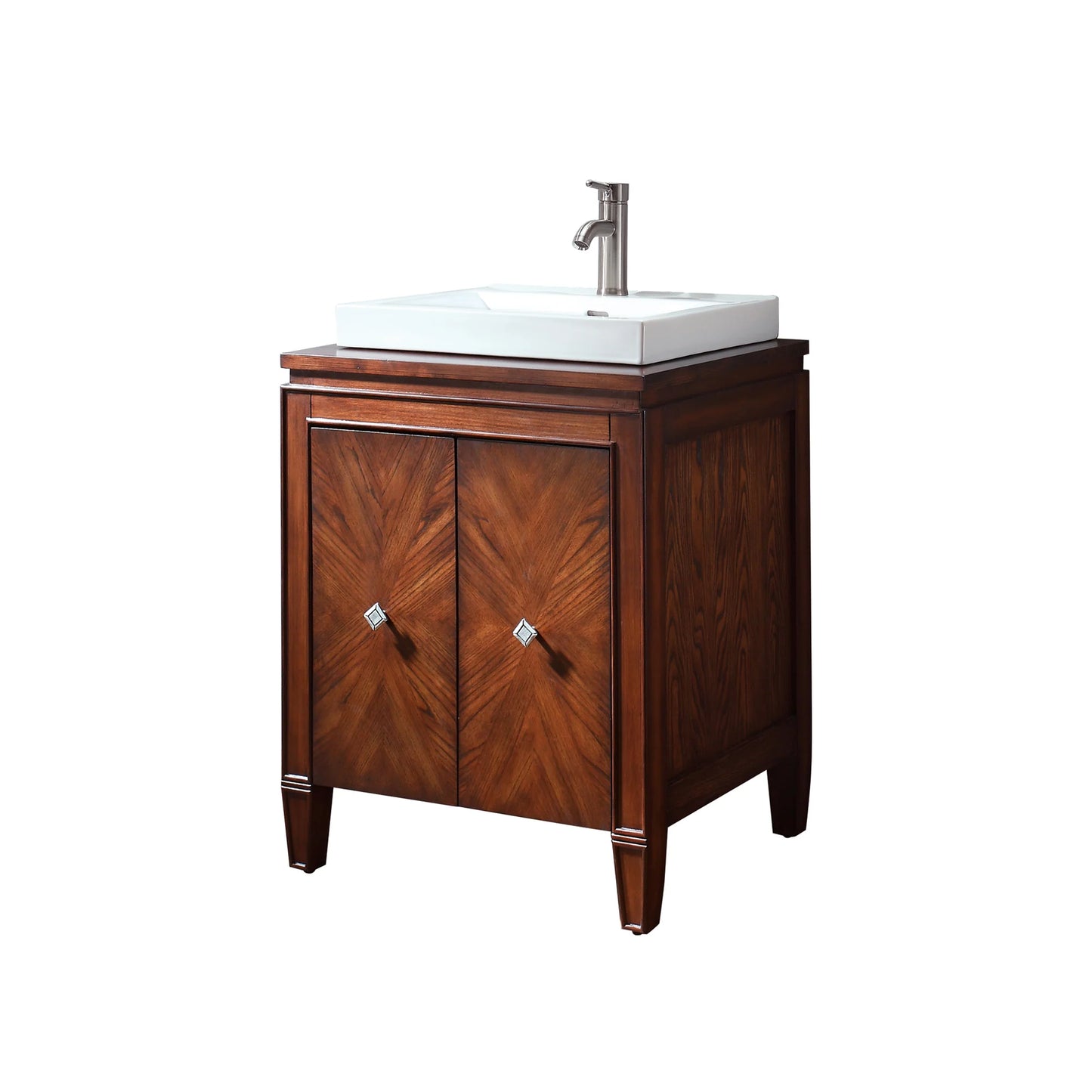 Brentwood 25" Freestanding Bathroom Vanity with Vitreous China Vessel Sink