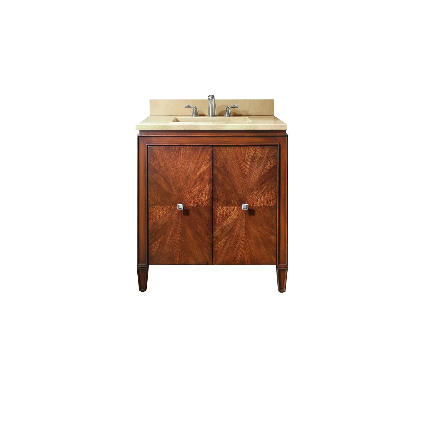 Brentwood 31" Freestanding Bathroom Vanity with Carrara White Natural Marble Top and Vitreous China Undermount Sink