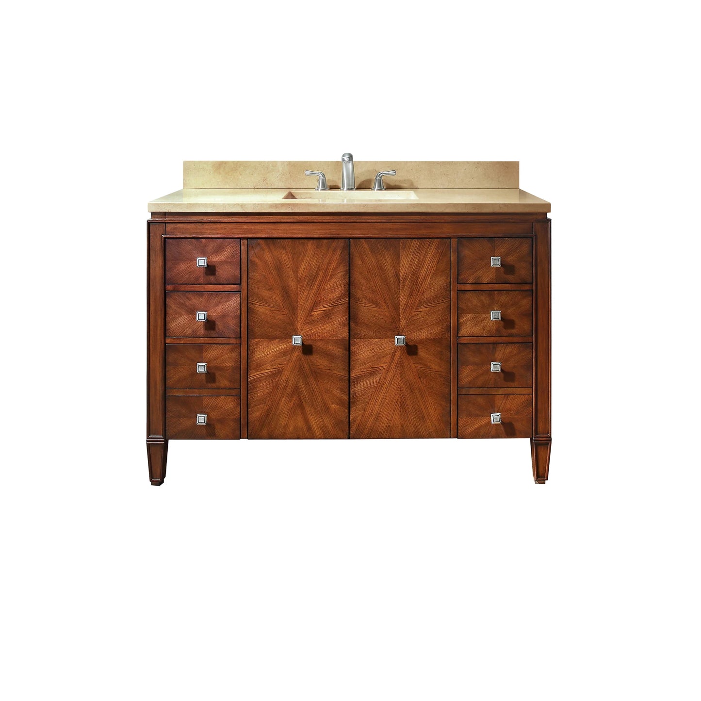 Brentwood 49" Freestanding Bathroom Vanity with Carrara White Natural Marble Top and Vitreous China Undermount Sink