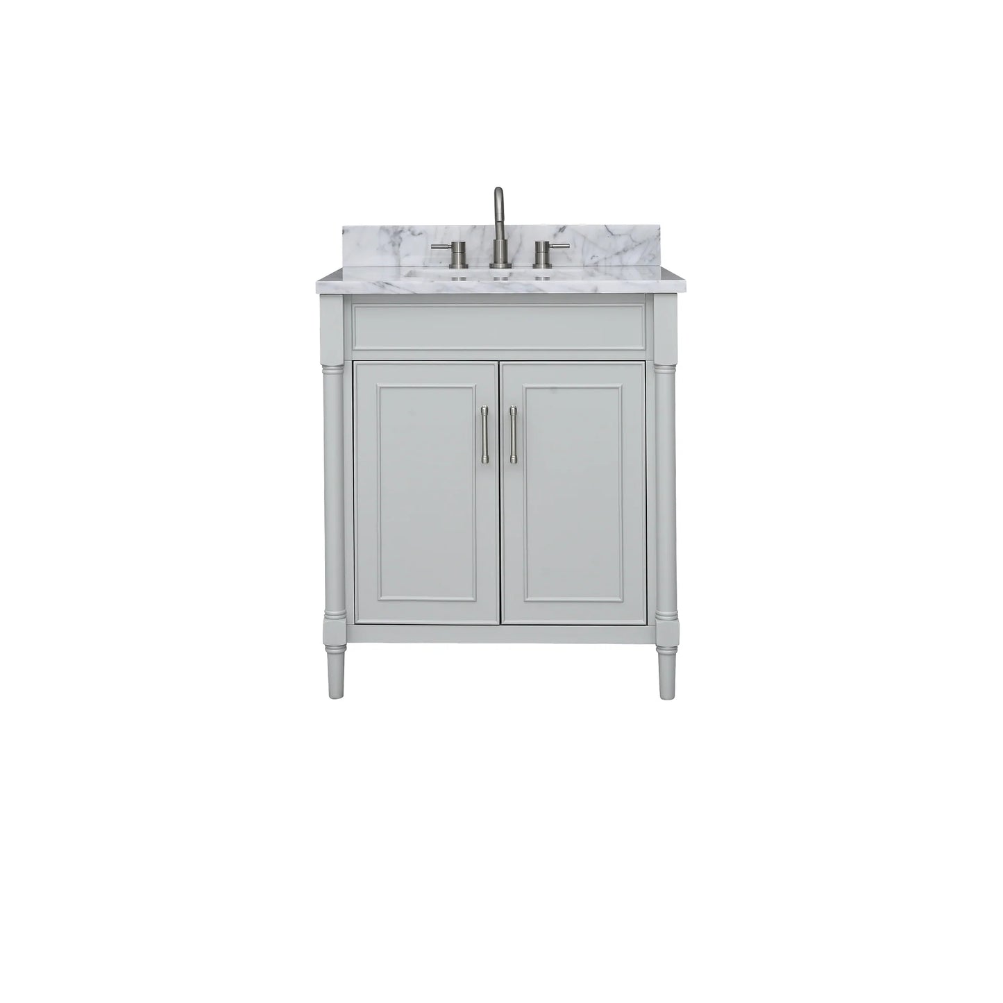 Bristol 30" Freestanding Bathroom Vanity with Stone Top and Vitreous China Undermount Sink