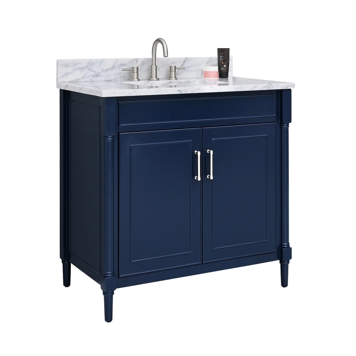 Bristol 30" Freestanding Bathroom Vanity with Stone Top and Vitreous China Undermount Sink