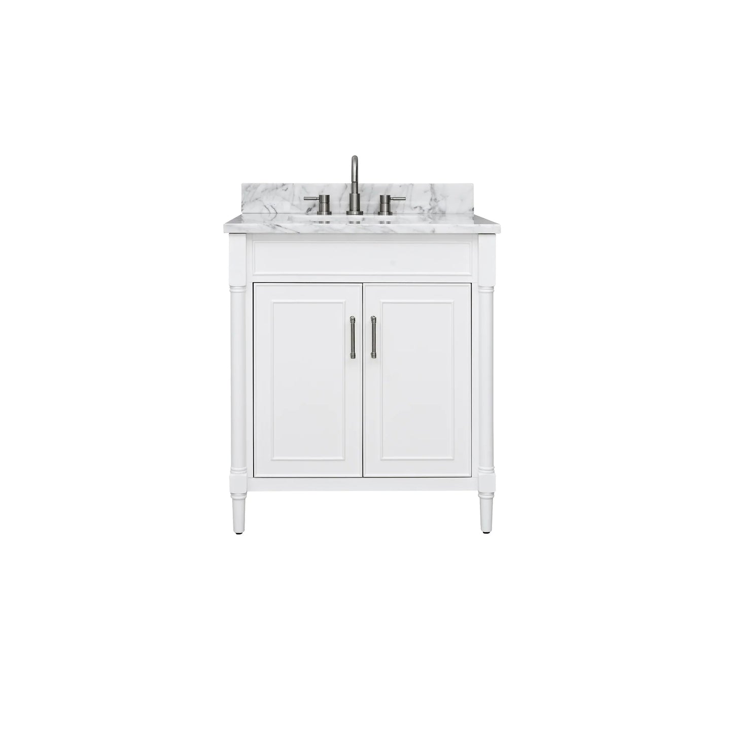 Bristol 30" Freestanding Bathroom Vanity with Stone Top and Vitreous China Undermount Sink