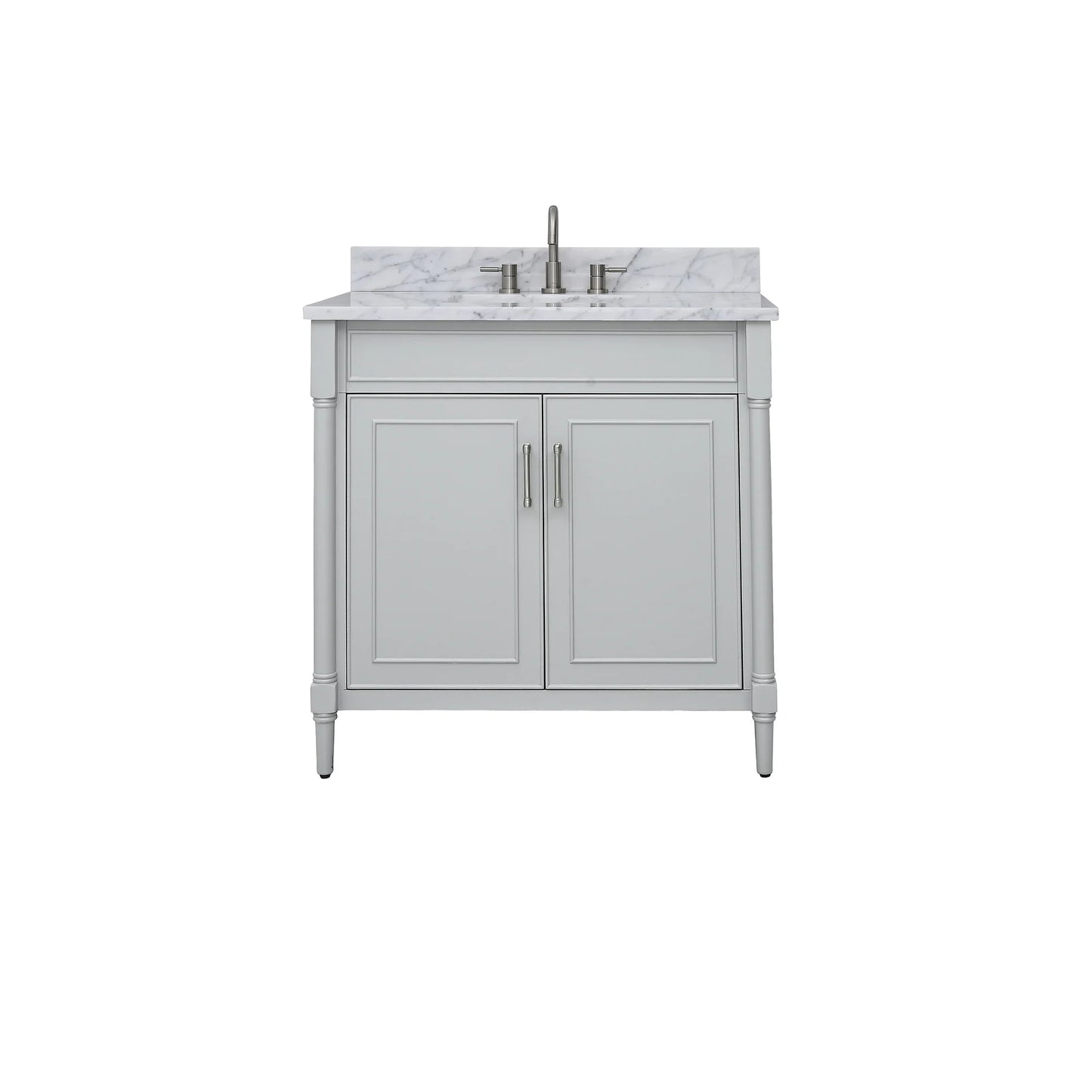 Bristol 36" Freestanding Bathroom Vanity with Stone Top and Vitreous China Undermount Sink