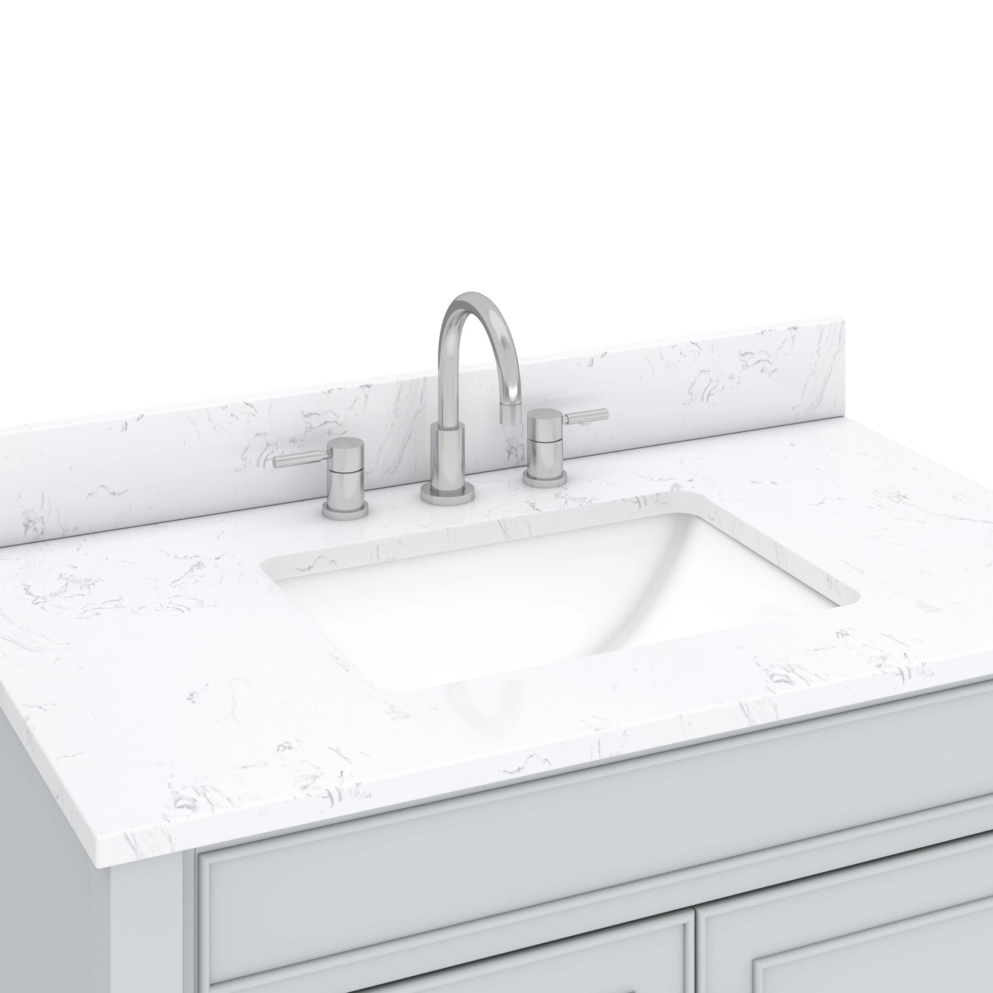 Bristol 36" Freestanding Bathroom Vanity with Stone Top and Vitreous China Undermount Sink