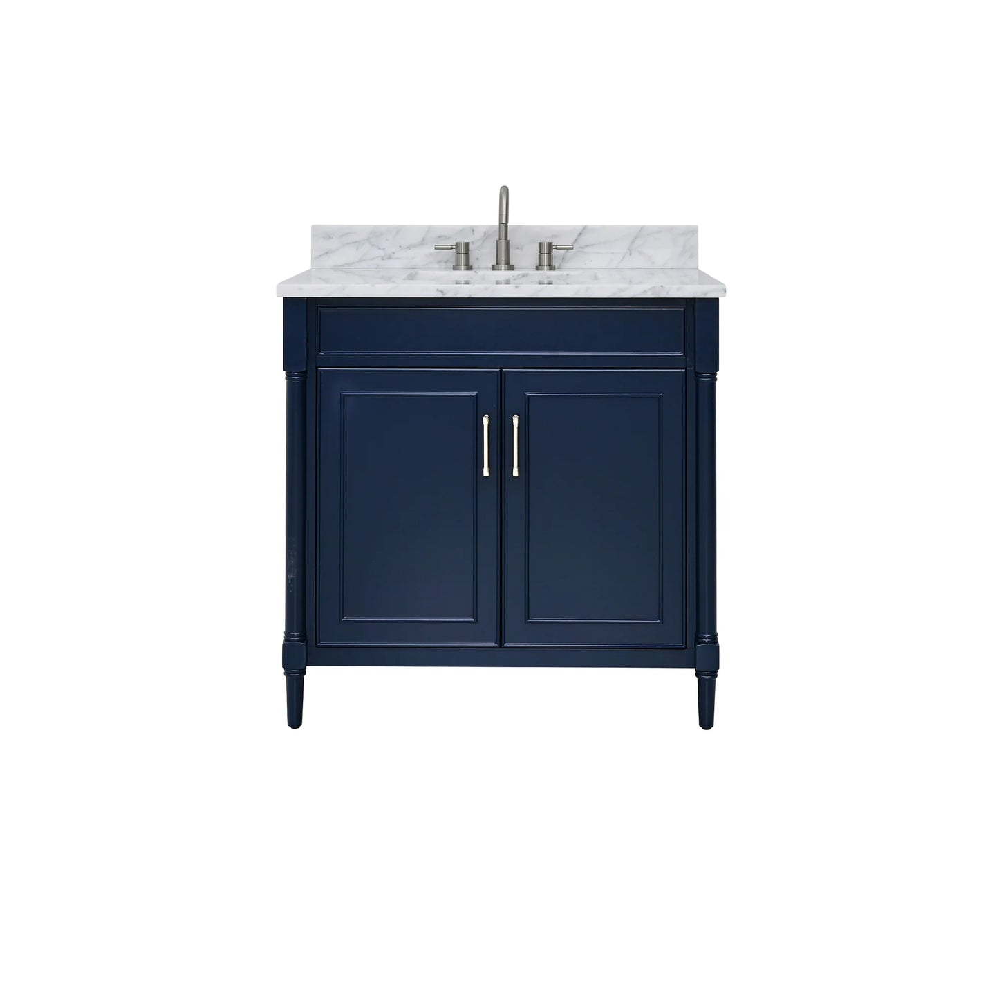Bristol 36" Freestanding Bathroom Vanity with Stone Top and Vitreous China Undermount Sink