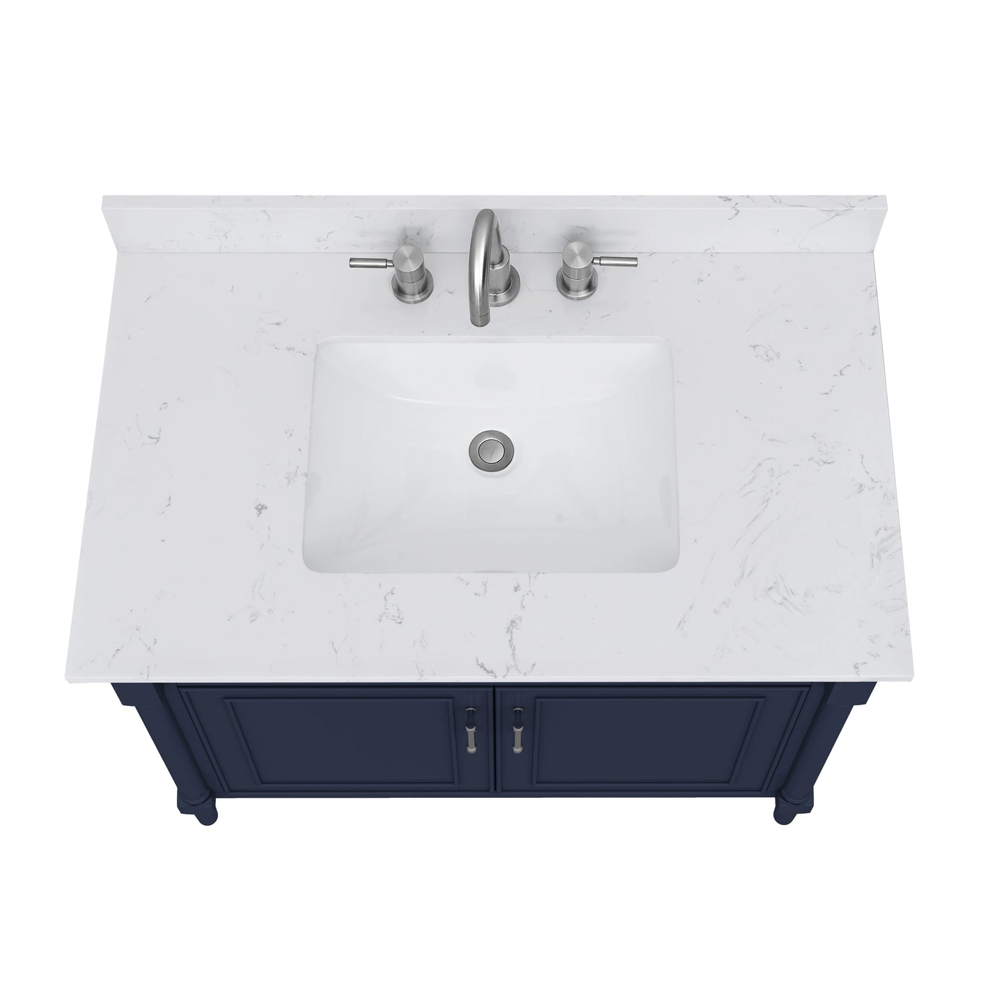 Bristol 36" Freestanding Bathroom Vanity with Stone Top and Vitreous China Undermount Sink