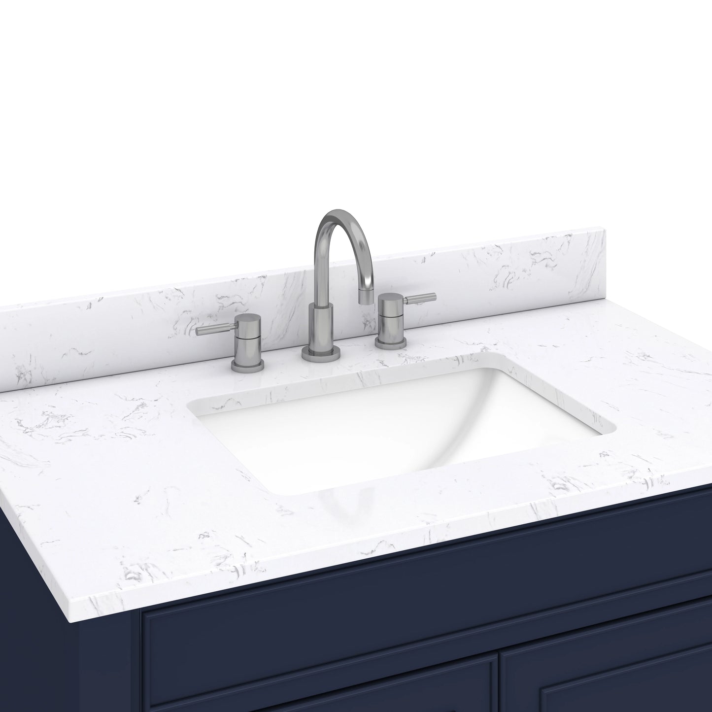 Bristol 36" Freestanding Bathroom Vanity with Stone Top and Vitreous China Undermount Sink