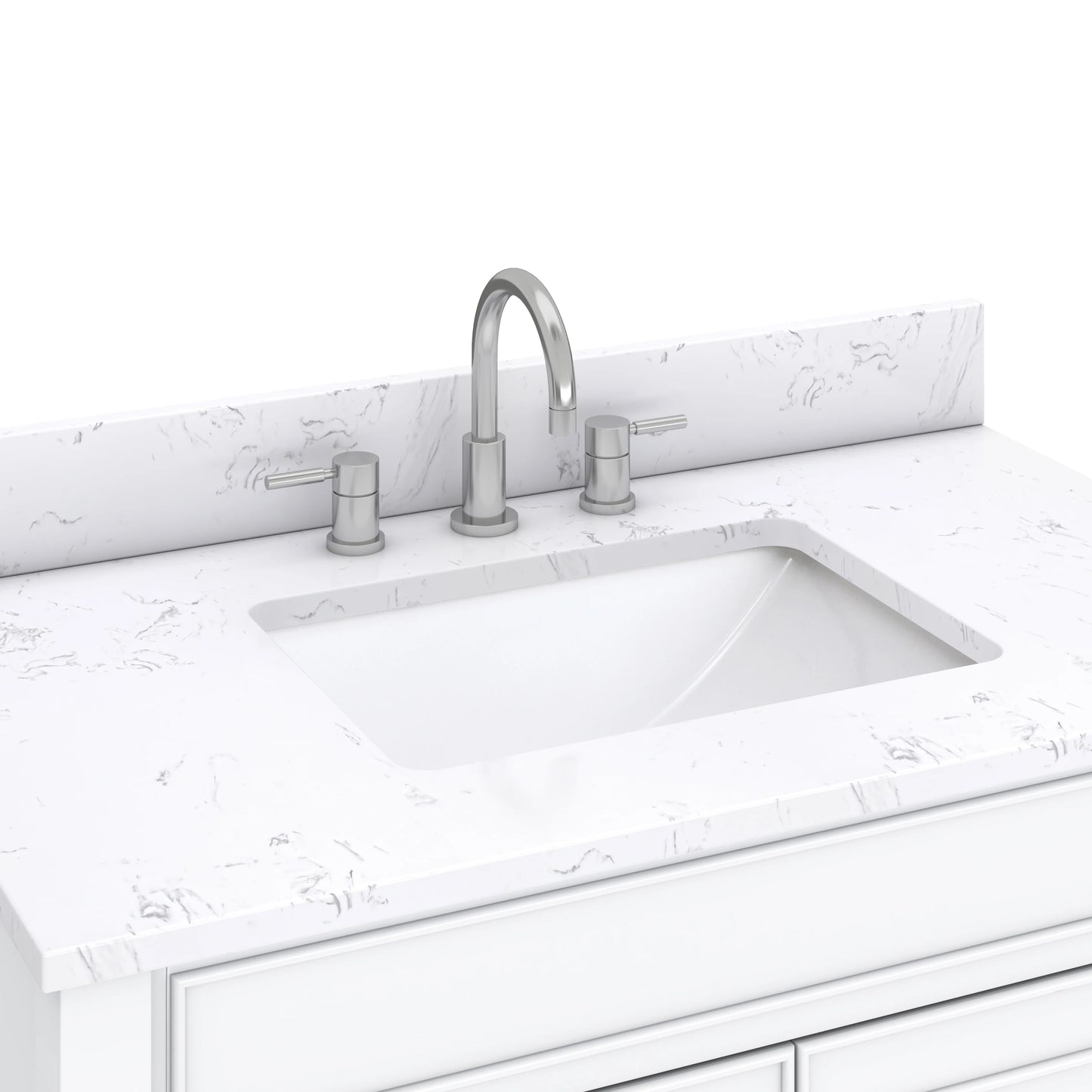 Bristol 36" Freestanding Bathroom Vanity with Stone Top and Vitreous China Undermount Sink